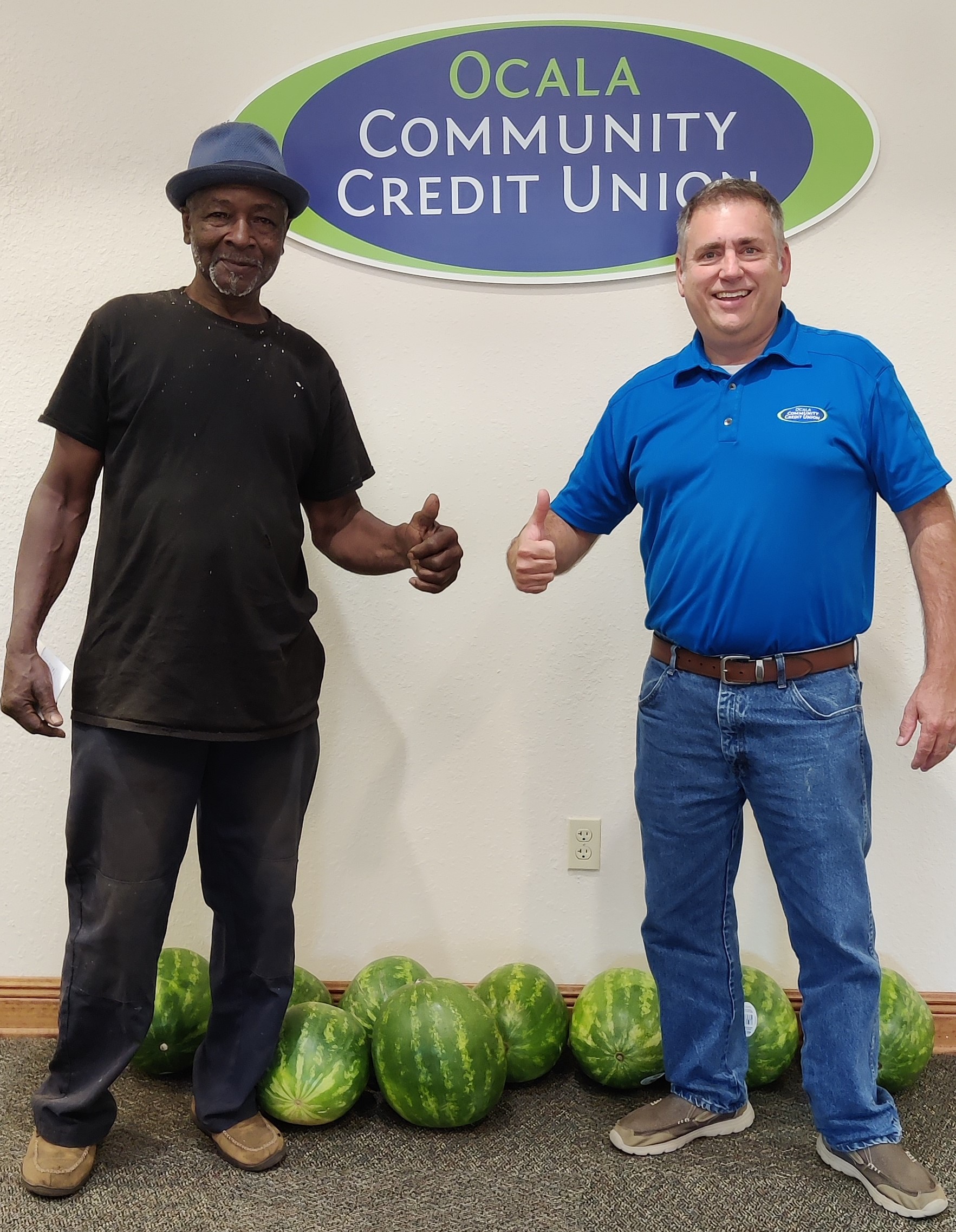 05-13-2022 Mr. Robinson delivers Watermelons to OCCU